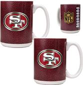 NFL San Francisco 49ers Gameball Mug (Set of 2)