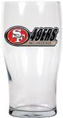 NFL San Francisco 49ers Pub Glass Logo & Team Name