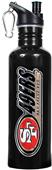 NFL 49ers Black Stainless Steel Water Bottle