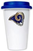 NFL St. Louis Rams Ceramic Cup with Blue Lid
