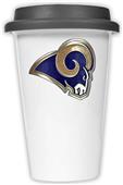 NFL St. Louis Rams Ceramic Cup with Black Lid