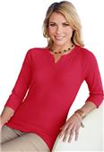 Lilac Bloom Sofia Women's Split Neck Knit Shirt Lilac Bloom Sofia Women's Split Neck Knit Shirt