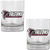 NFL Atlanta Falcons 2 piece Rocks Glass Set