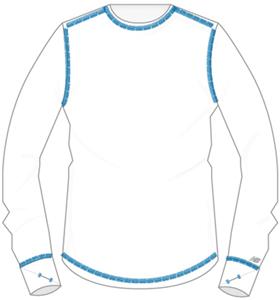 WHITE/BLUE JEWEL