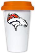 NFL Denver Broncos Ceramic Cup with Orange Lid