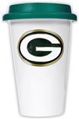 NFL Green Bay Packers Ceramic Cup with Green Lid