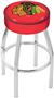 Chicago Blackhawks Red NHL Blk or Chrome Bar Stool