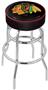 Chicago Blackhawks Blk NHL Double-Ring Bar Stool