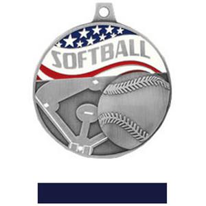 SILVER MEDAL/NAVY RIBBON