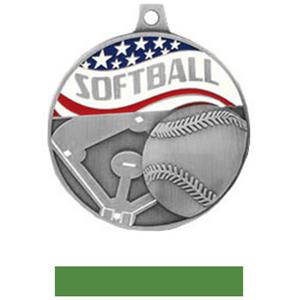 SILVER MEDAL/GREEN RIBBON