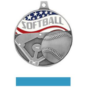 SILVER MEDAL/LT. BLUE RIBBON