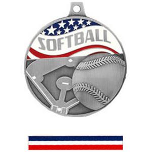 SILVER MEDAL/RED WHITE & BLUE RIBBON