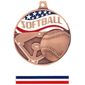 BRONZE MEDAL/RED WHITE & BLUE RIBBON