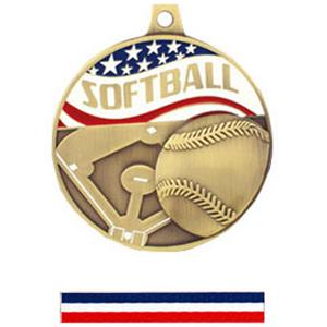 GOLD MEDAL/RED WHITE & BLUE RIBBON