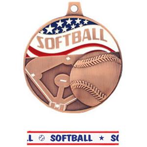 BRONZE MEDAL/AMERICANA SOFTBALL RIBBON