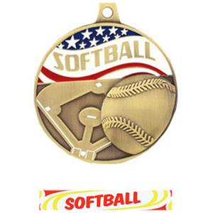 GOLD MEDAL/DELUXE SOFTBALL RIBBON