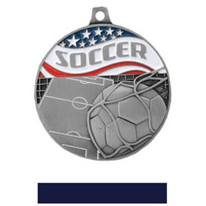 SILVER MEDAL/NAVY RIBBON