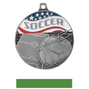SILVER MEDAL/GREEN RIBBON