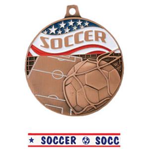 BRONZE MEDAL/AMERICANA SOCCER RIBBON