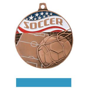 BRONZE MEDAL/LT. BLUE RIBBON