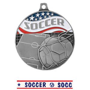 SILVER MEDAL/AMERICANA SOCCER RIBBON
