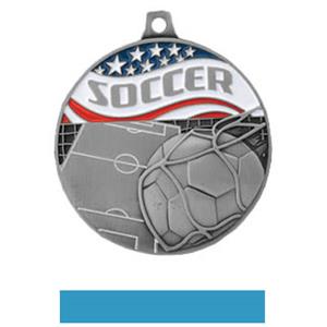 SILVER MEDAL/LT. BLUE RIBBON