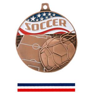 BRONZE MEDAL/RED WHITE & BLUE RIBBON