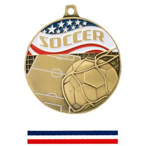 GOLD MEDAL/RED WHITE & BLUE RIBBON
