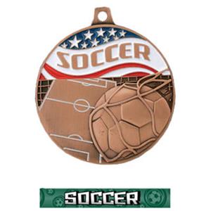 BRONZE MEDAL/GRAPHX  SOCCER RIBBON