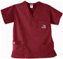 Univ of Alabama Elephant Crimson 3-Pkt Scrub Tops