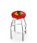 Chicago Blackhawks NHL Flat Ring Chrome Bar Stool