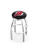 New Jersey Devils NHL Flat Ring Chrome Bar Stool