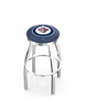 Winnipeg Jets NHL Flat Ring Chrome Bar Stool