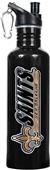 NFL New Orleans Saints Black Steel Water Bottle