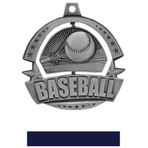 SILVER MEDAL / NAVY RIBBON