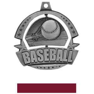 SILVER MEDAL / MAROON RIBBON