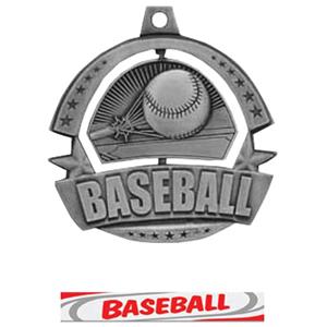 SILVER MEDAL / DELUXE BASEBALL RIBBON