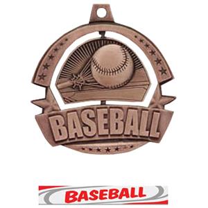 BRONZE MEDAL / DELUXE BASEBALL RIBBON