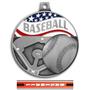 Hasty Awards 2.25" Americana Baseball  Medals