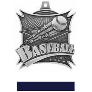 SILVER MEDAL/NAVY RIBBON