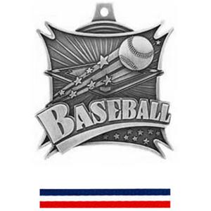 SILVER MEDAL/RED WHITE & BLUE RIBBON