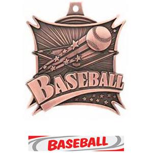BRONZE MEDAL/DELUXE BASEBALL RIBBON