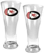 NFL Kansas City Chiefs 2 Piece Pilsner Glass Set