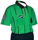 USSF Pro Soccer Referee Jerseys Green -Striped