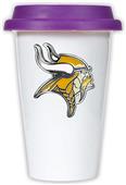 NFL Minnesota Vikings Ceramic Cup with Purple Lid