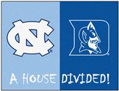 Fan Mats North Carolina/Duke House Divided Mat
