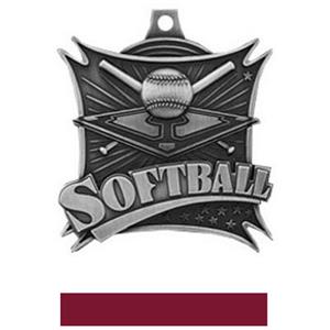 SILVER MEDAL/MAROON RIBBON