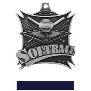 SILVER MEDAL/NAVY RIBBON