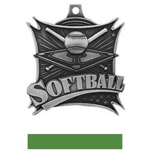 SILVER MEDAL/GREEN RIBBON