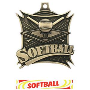 GOLD MEDAL/DELUXE SOFTBALL RIBBON
